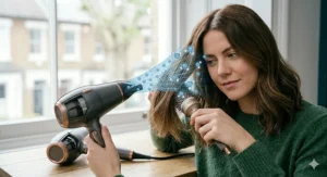 A visual guide showing how a ceramic blow dryer adds volume, lift, and body to fine, thin, or limp hair without causing heat damage.