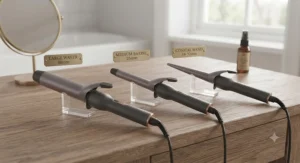Comparison of different barrel sizes on top-rated curling wands designed for achieving effortless beachy waves.
