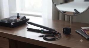Modern USB-rechargeable hair straighteners ideal for weekend getaways