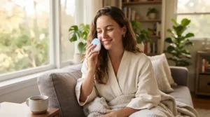 Promoting follicle health with a professional-style scalp scraper for buildup