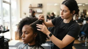 Achieving clean precision parting with a tail comb for sectioning hair evenly